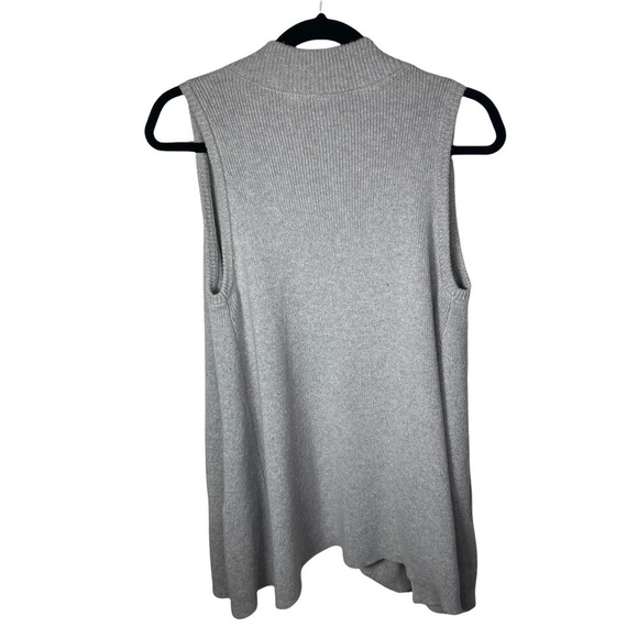 Anthropologie Moth Danna Duster Vest Light Cable Knit Gray Sweater Small - Picture 8 of 13
